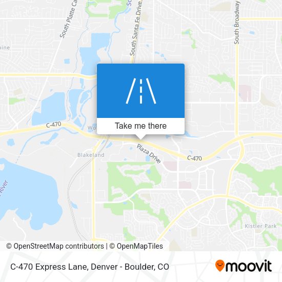 C-470 Express Lane map