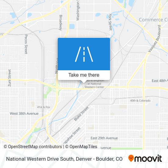 National Western Drive South map