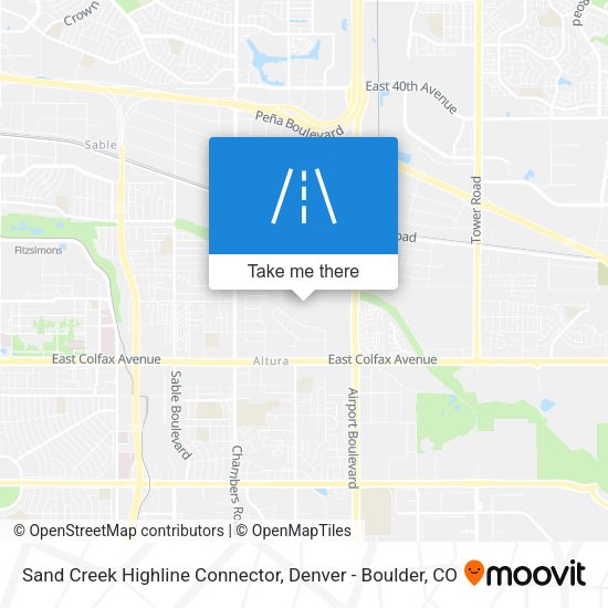 Mapa de Sand Creek Highline Connector