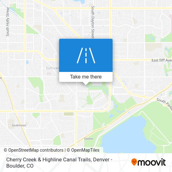 Cherry Creek & Highline Canal Trails map
