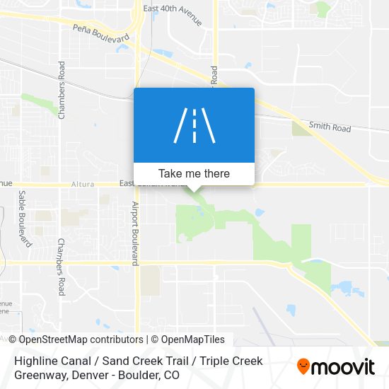 Highline Canal / Sand Creek Trail / Triple Creek Greenway map