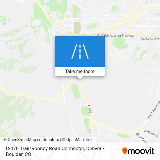 C-470 Trail / Rooney Road Connector map