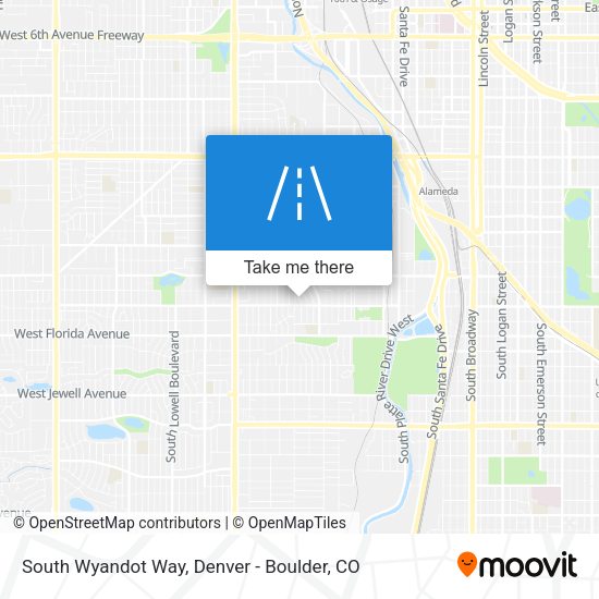 South Wyandot Way map