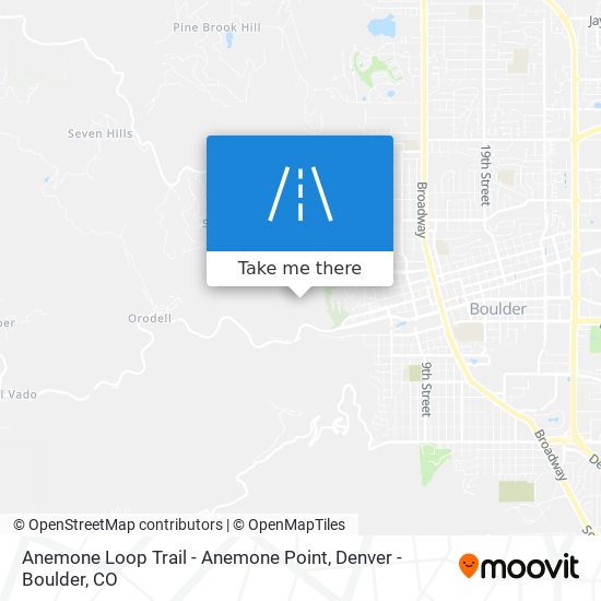 Anemone Loop Trail - Anemone Point map