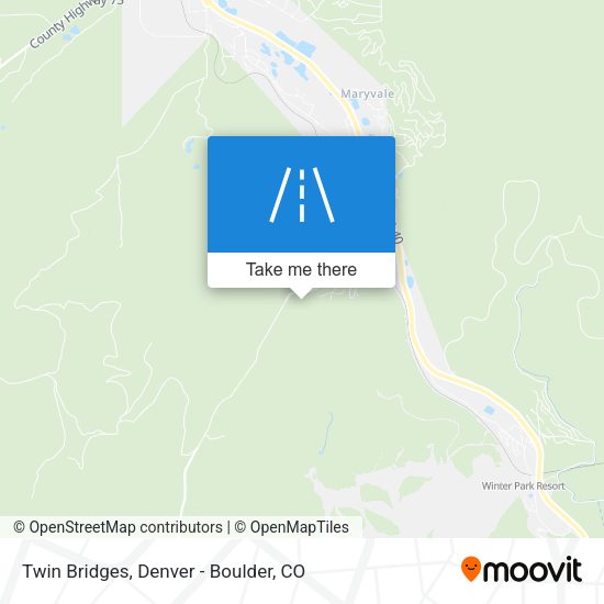 Twin Bridges map