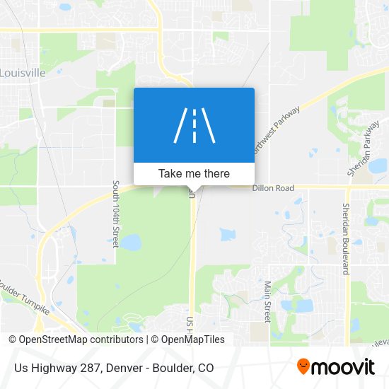 Us Highway 287 map