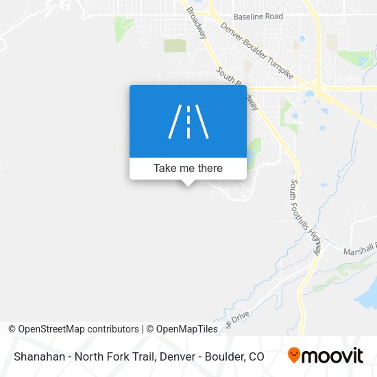 Shanahan - North Fork Trail map