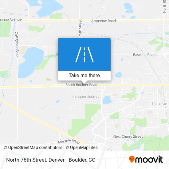 North 76th Street map
