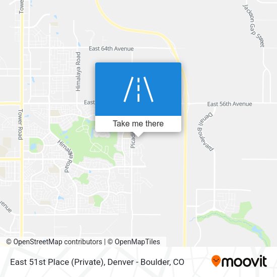 East 51st Place (Private) map
