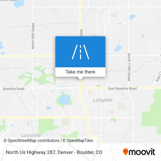 North Us Highway 287 map