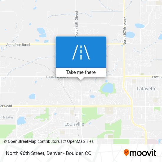 North 96th Street map