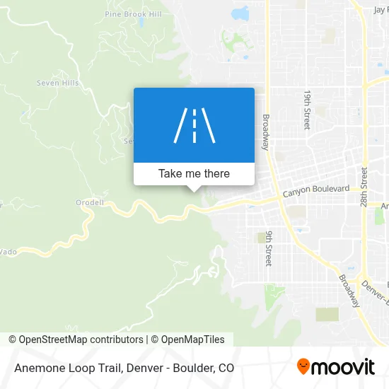 Anemone Loop Trail map