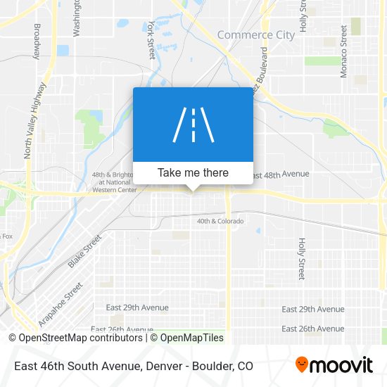 East 46th South Avenue map