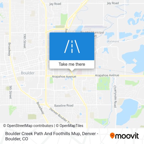 Boulder Creek Path And Foothills Mup map
