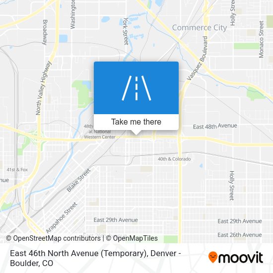 East 46th North Avenue (Temporary) map