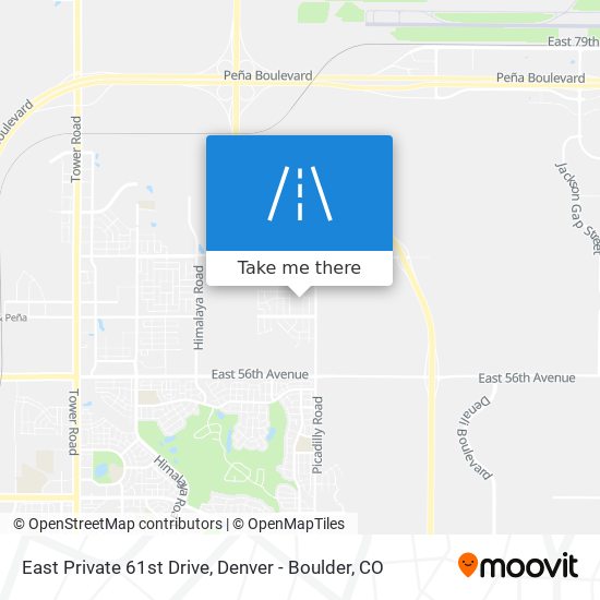Mapa de East Private 61st Drive