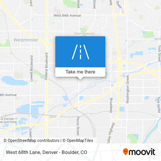 West 68th Lane map