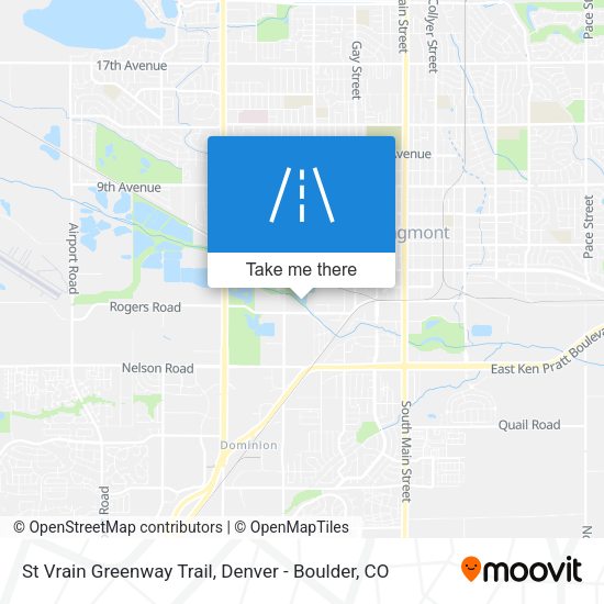 St Vrain Greenway Trail map
