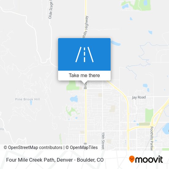 Four Mile Creek Path map