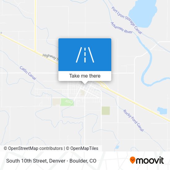 South 10th Street map