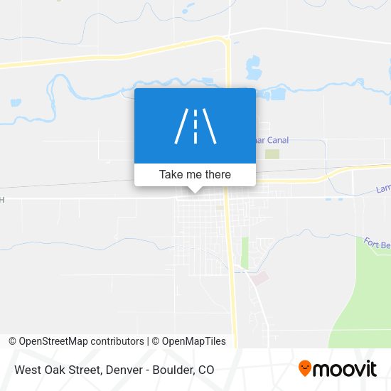 West Oak Street map
