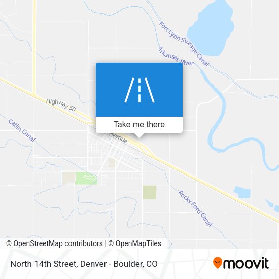 North 14th Street map