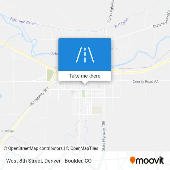 West 8th Street map