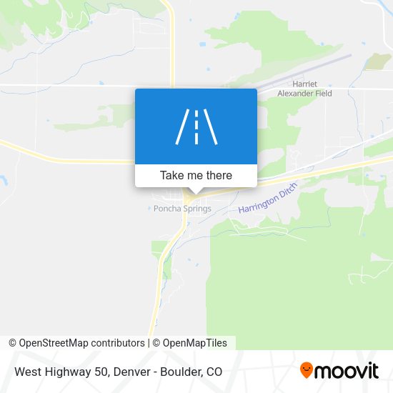West Highway 50 map
