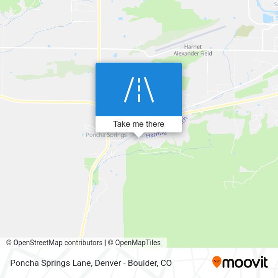 Poncha Springs Lane map
