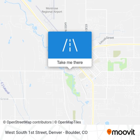 West South 1st Street map