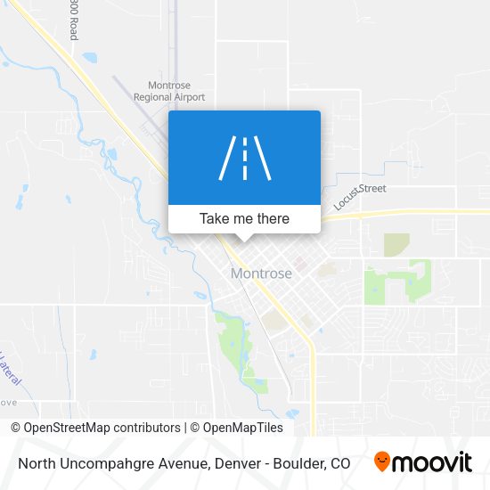 North Uncompahgre Avenue map