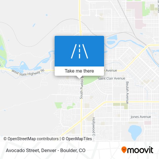 Avocado Street map