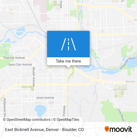 Mapa de East Bicknell Avenue