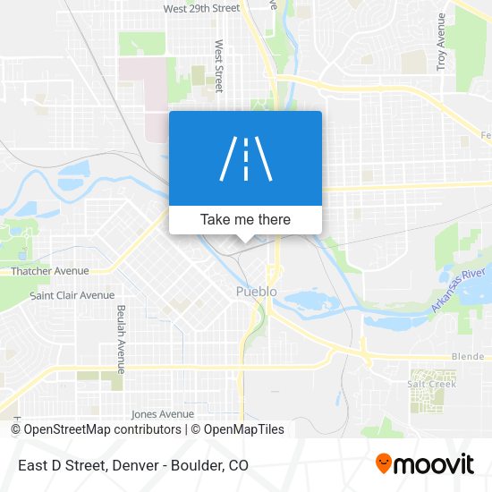 East D Street map