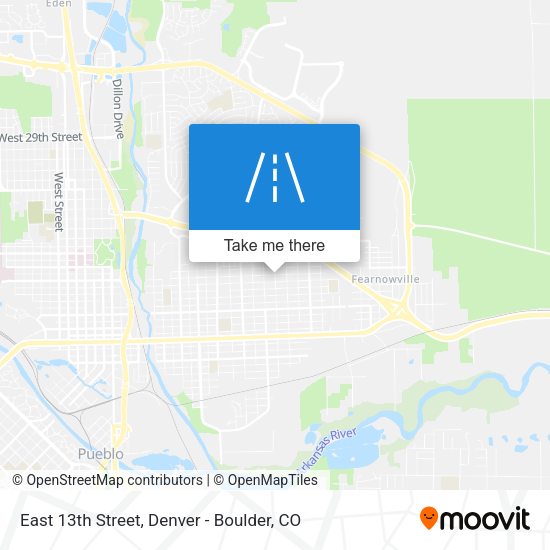 East 13th Street map