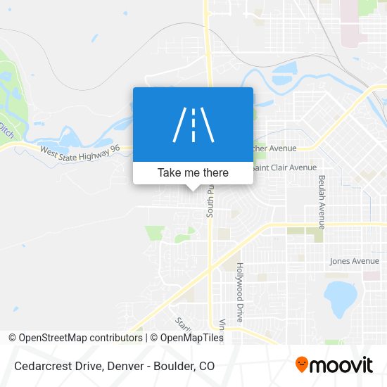 Cedarcrest Drive map