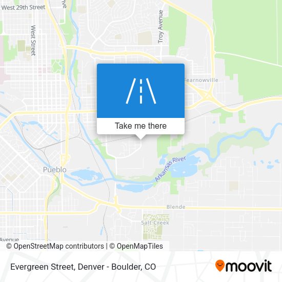 Evergreen Street map