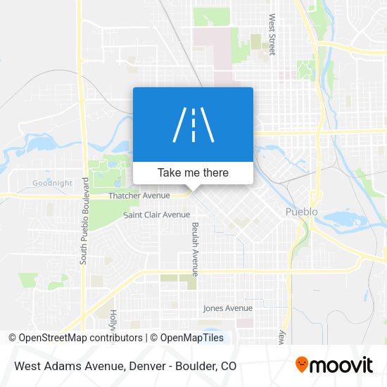 West Adams Avenue map