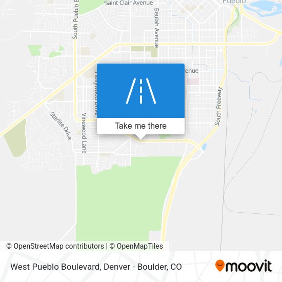 West Pueblo Boulevard map