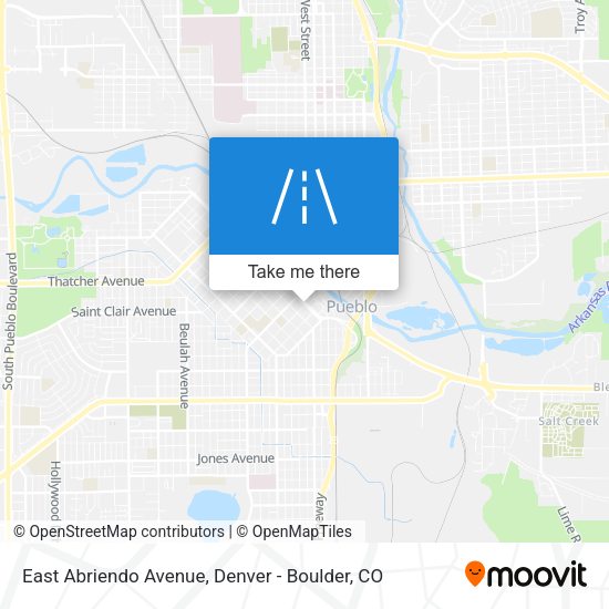 East Abriendo Avenue map