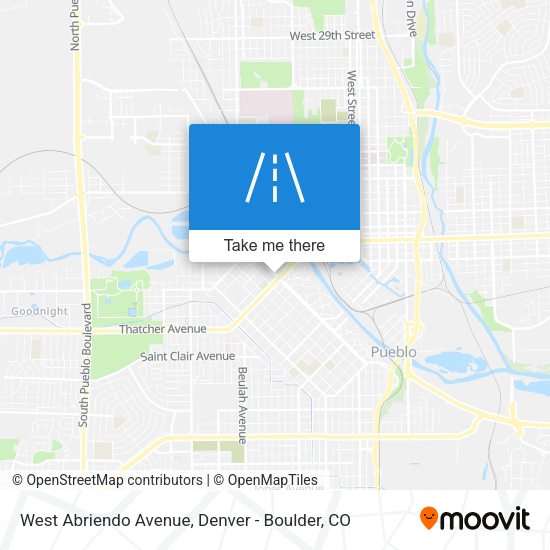West Abriendo Avenue map