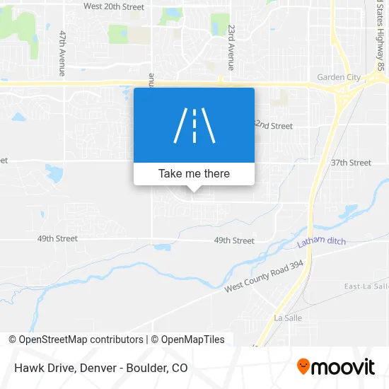 Hawk Drive map