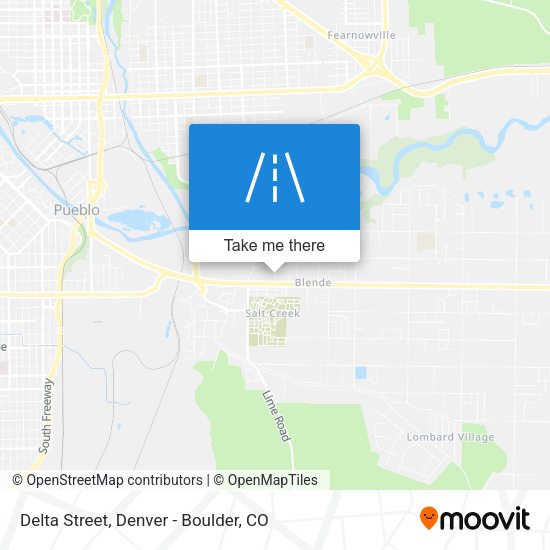 Delta Street map