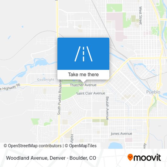 Woodland Avenue map