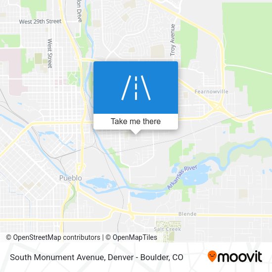 Mapa de South Monument Avenue