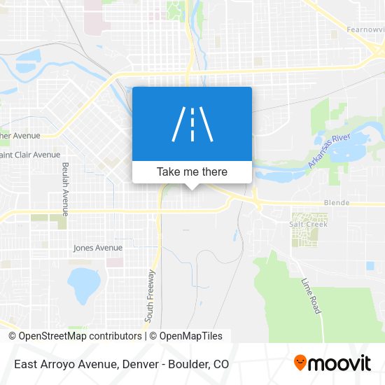 Mapa de East Arroyo Avenue