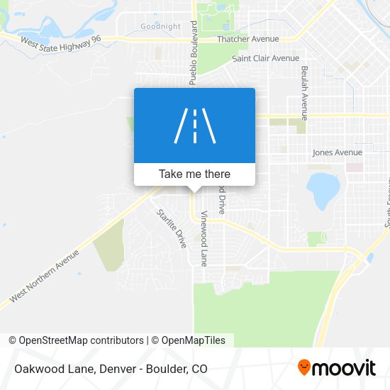 Oakwood Lane map
