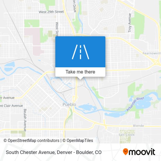 South Chester Avenue map