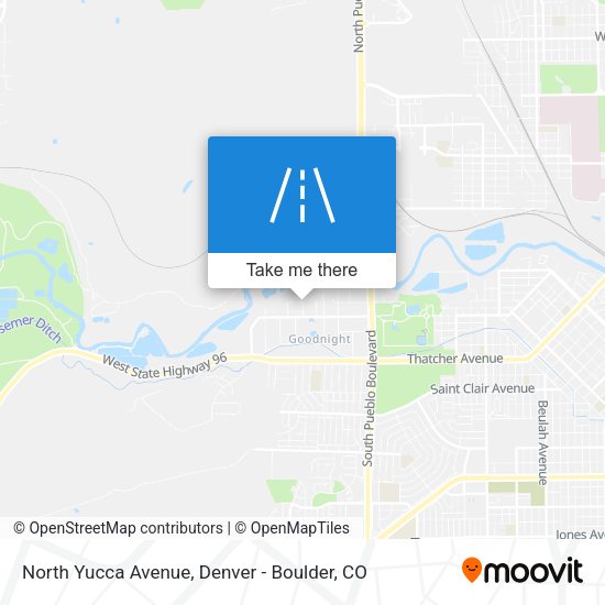 North Yucca Avenue map