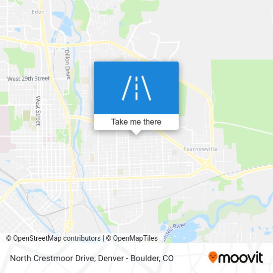 Mapa de North Crestmoor Drive